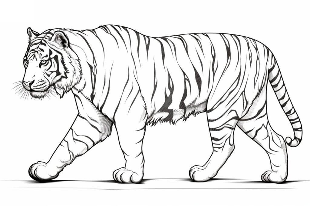 Desenho de Tigre para imprimir