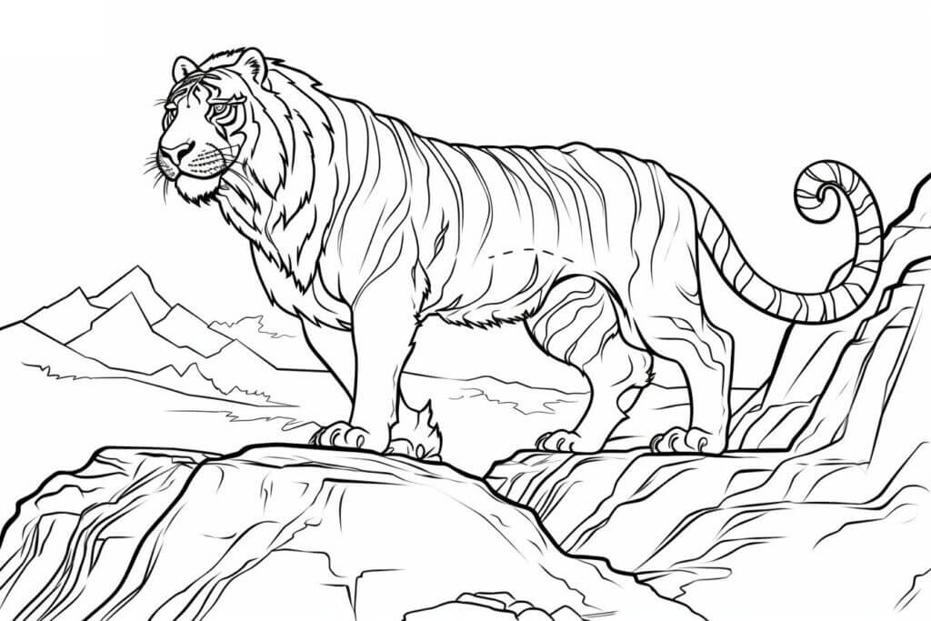 Desenho de Tigre para imprimir