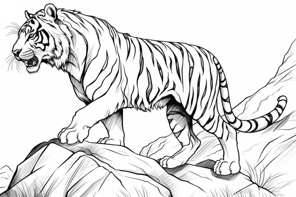 Desenho de Tigre para imprimir