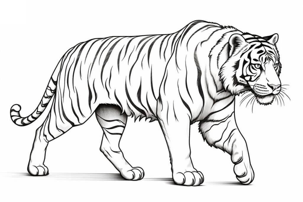 Desenho de Tigre para imprimir