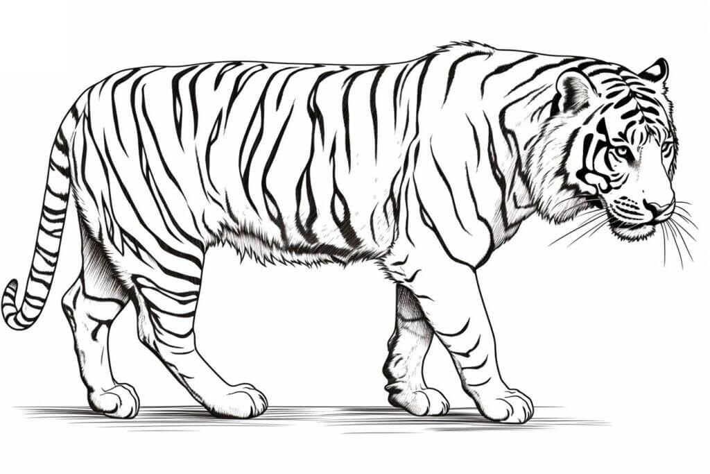 Desenho de Tigre para imprimir