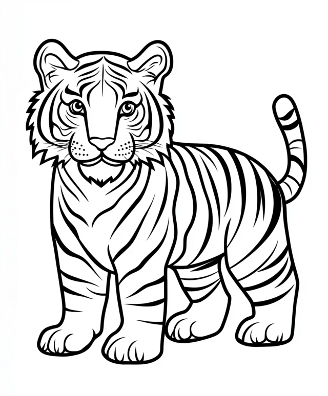 Desenho de Tigre para imprimir