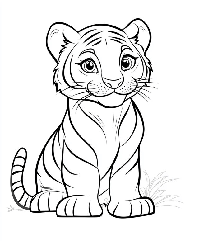 Desenho de Tigre para imprimir
