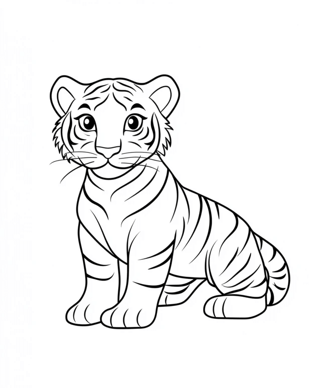 Desenho de Tigre para imprimir