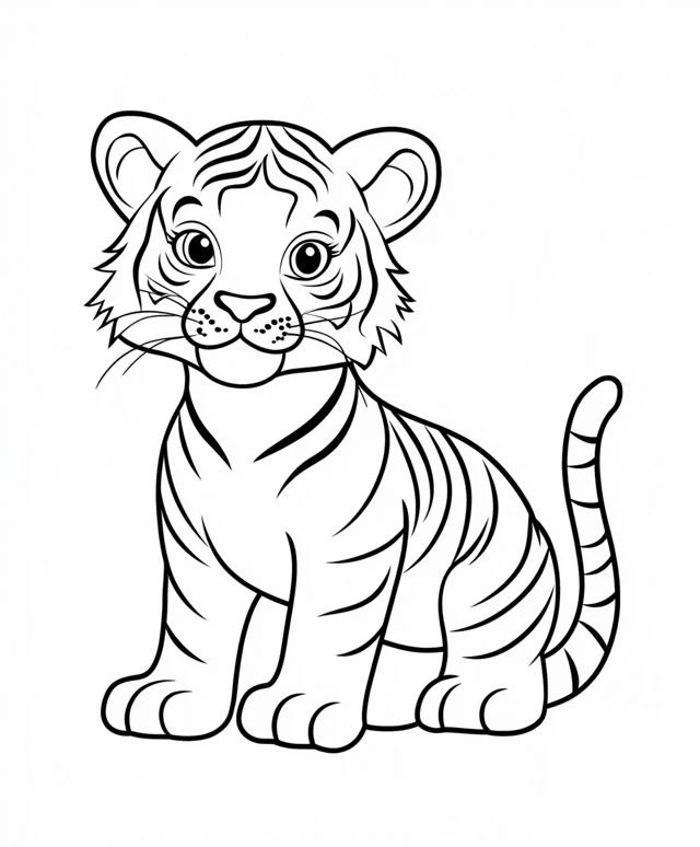 Desenho de Tigre para imprimir