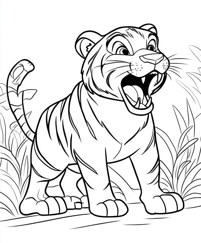 Desenho de Tigre para imprimir