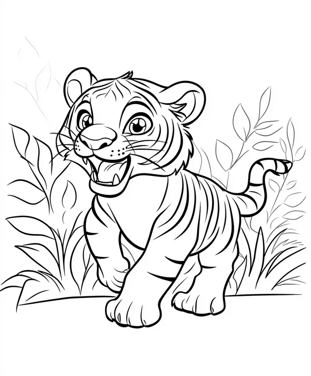 Desenho de Tigre para imprimir