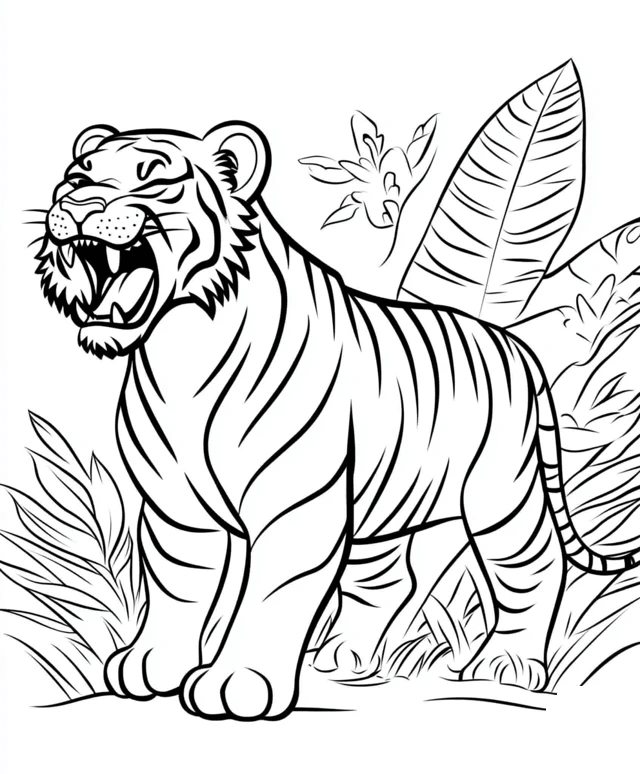 Desenho de Tigre para imprimir