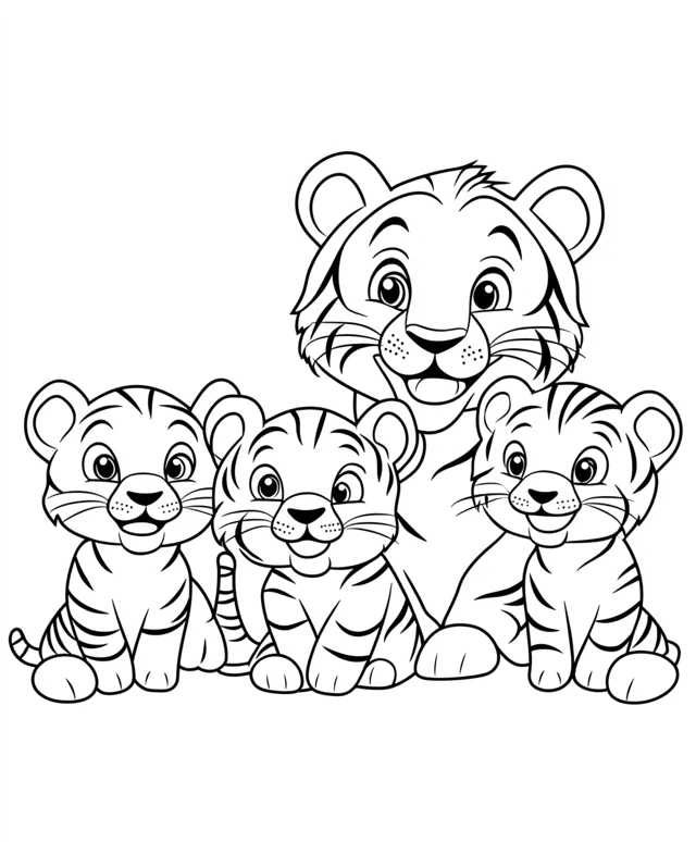 Desenho de Tigre para imprimir