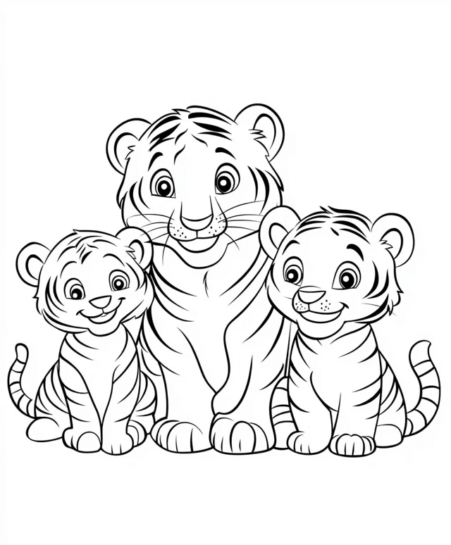 Desenho de Tigre para imprimir