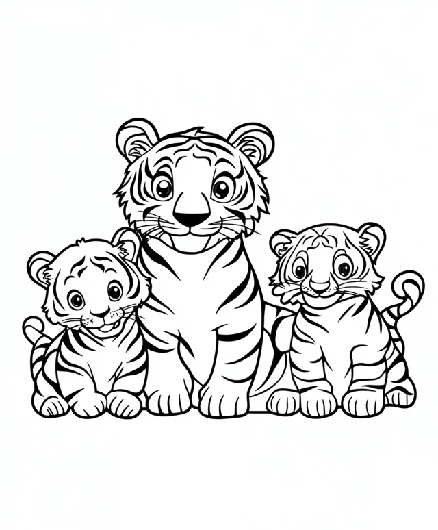 Desenho de Tigre para imprimir