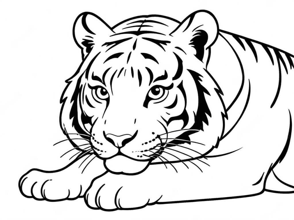 Desenho de Tigre para imprimir