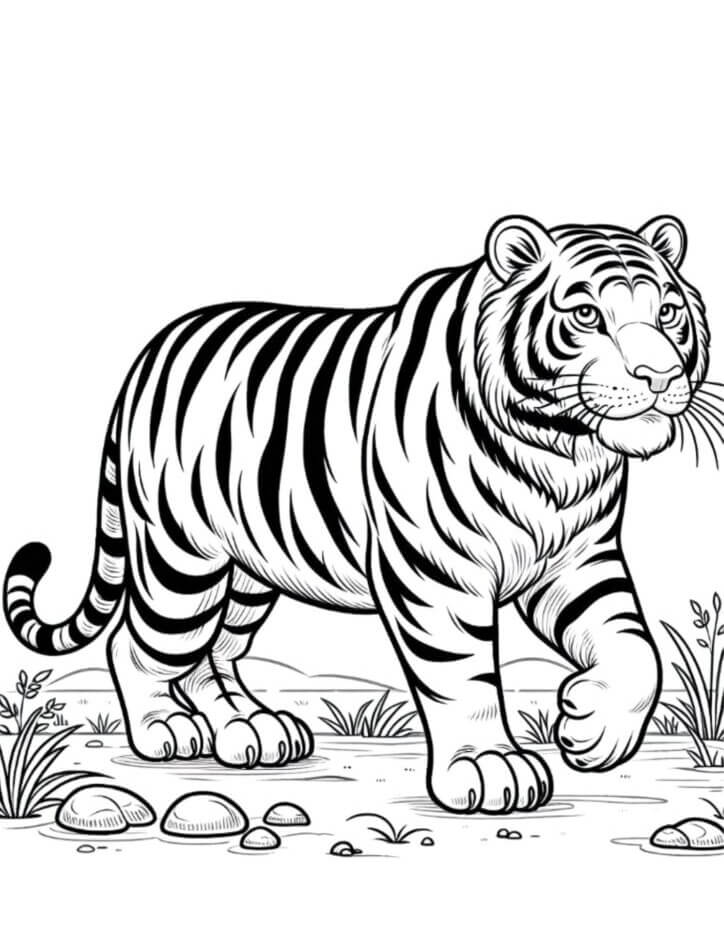 Desenho de Tigre para imprimir