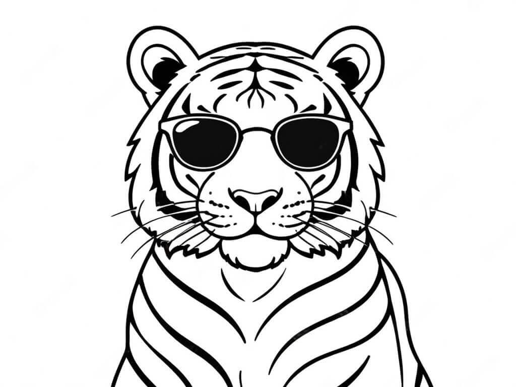 Desenho de Tigre para imprimir