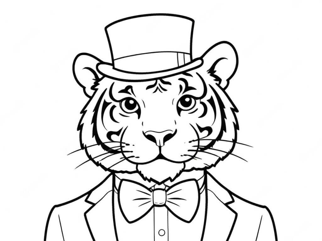 Desenho de Tigre para imprimir