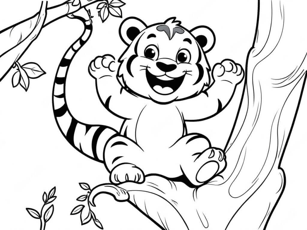 Desenho de Tigre para imprimir