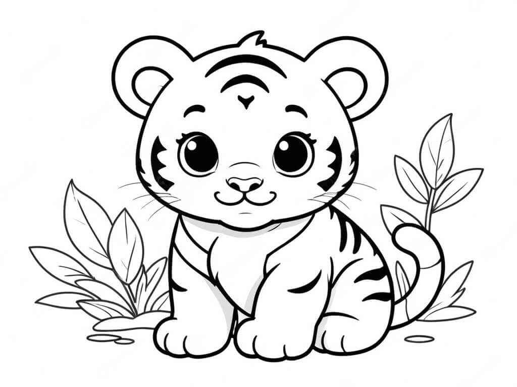 Desenho de Tigre para imprimir