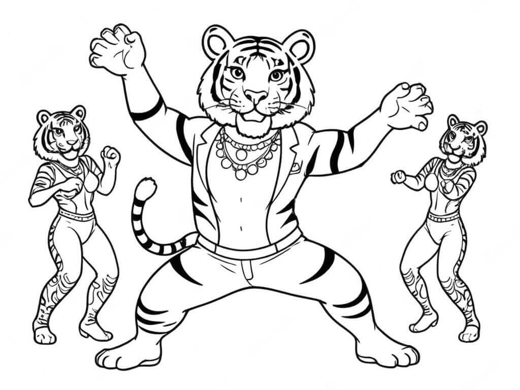 Desenho de Tigre para imprimir