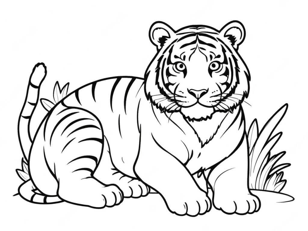 Desenho de Tigre para imprimir