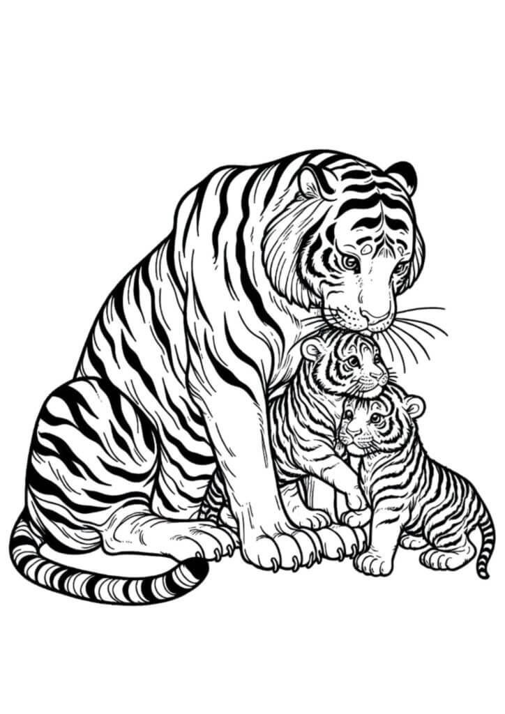 Desenho de Tigre para imprimir