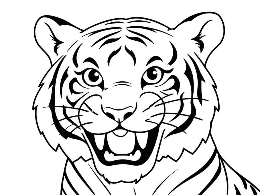Desenho de Tigre para imprimir