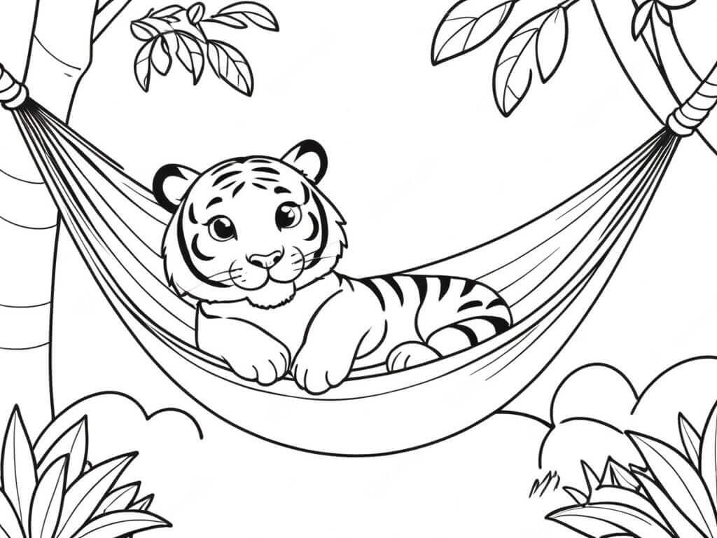 Desenho de Tigre para imprimir