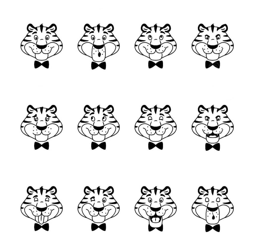 Desenho de Tigre para imprimir
