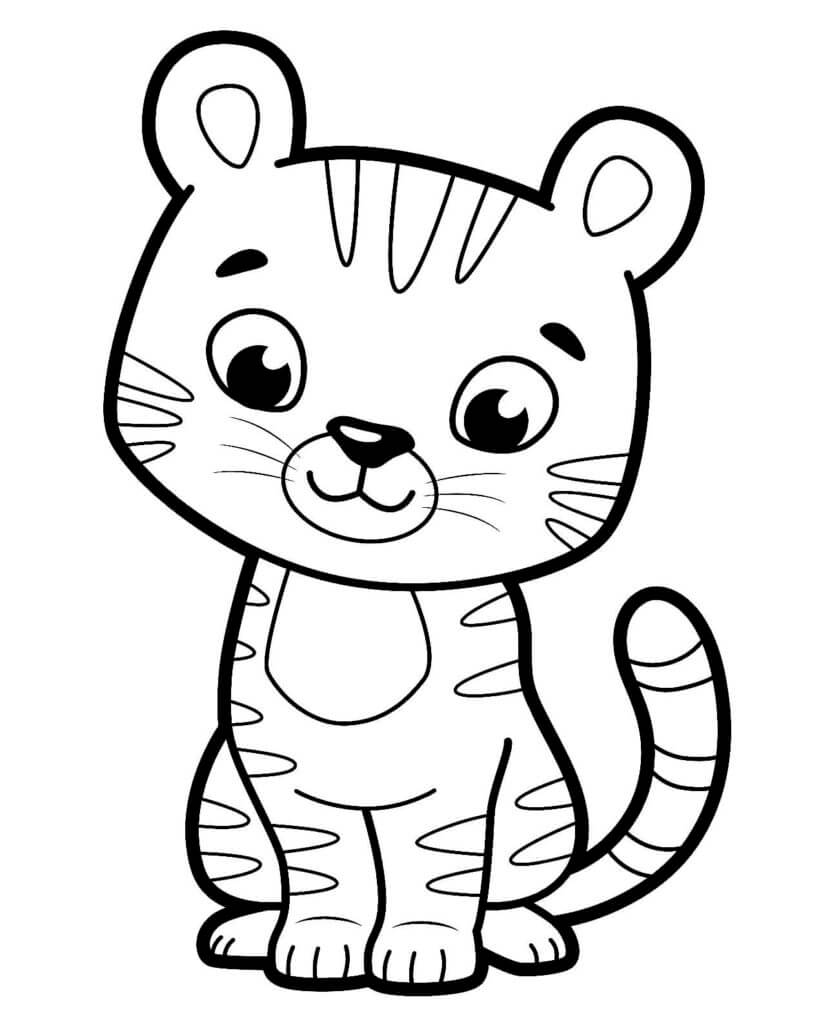 Desenho de Tigre para imprimir