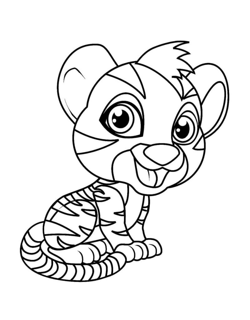 Desenho de Tigre para imprimir