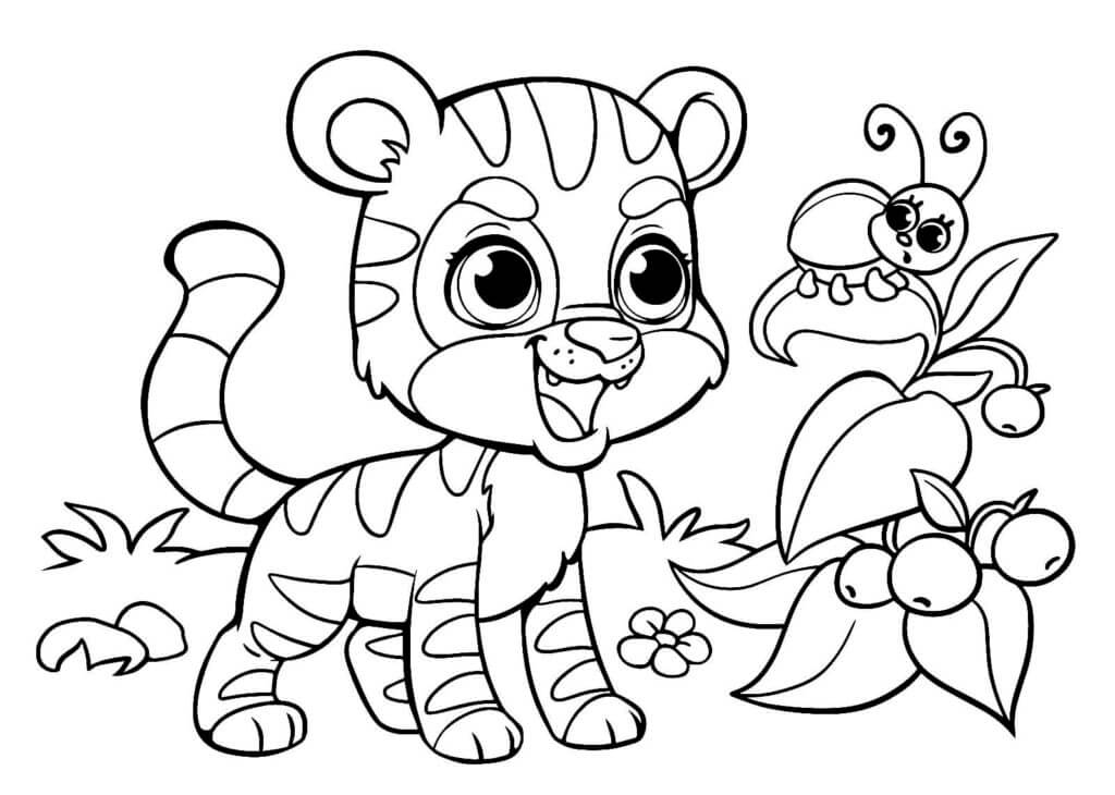 Desenho de Tigre para imprimir
