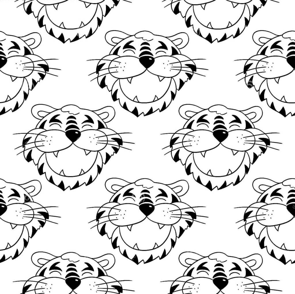 Desenho de Tigre para imprimir