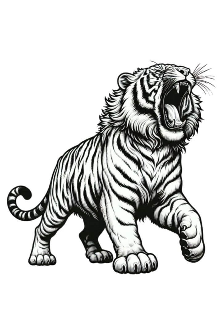 Desenho de Tigre para imprimir