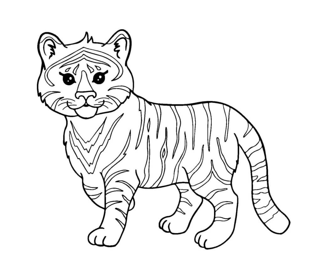 Desenho de Tigre para imprimir