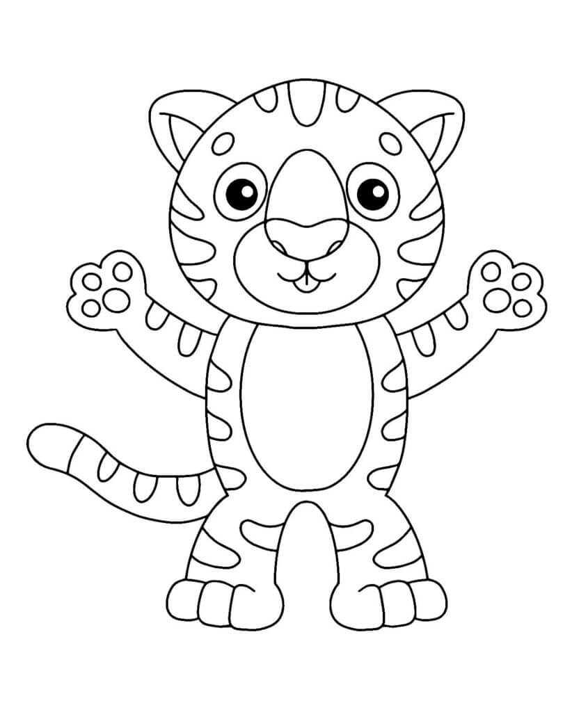 Desenho de Tigre para imprimir