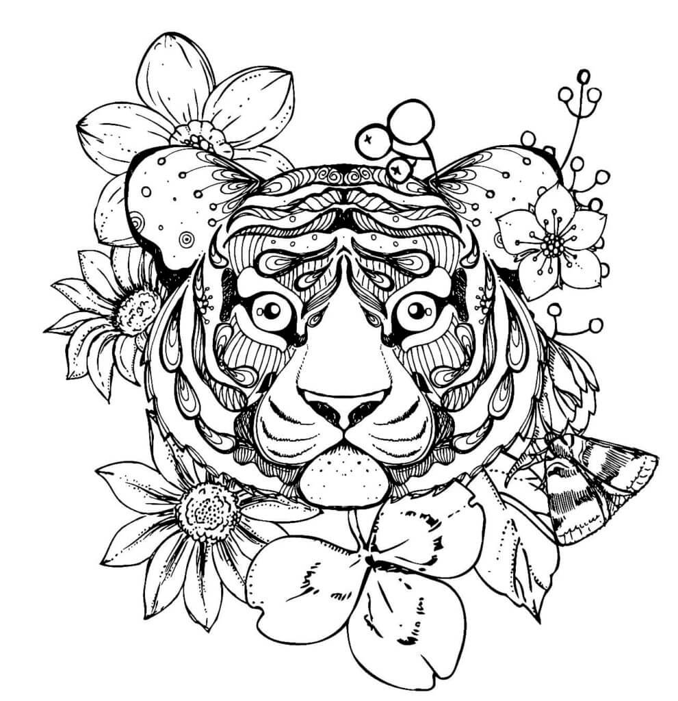 Desenho de Tigre para imprimir