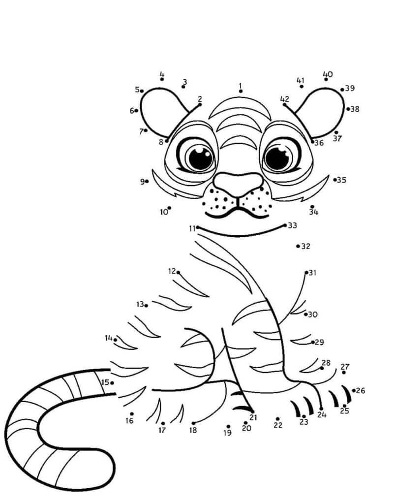Desenho de Tigre para imprimir
