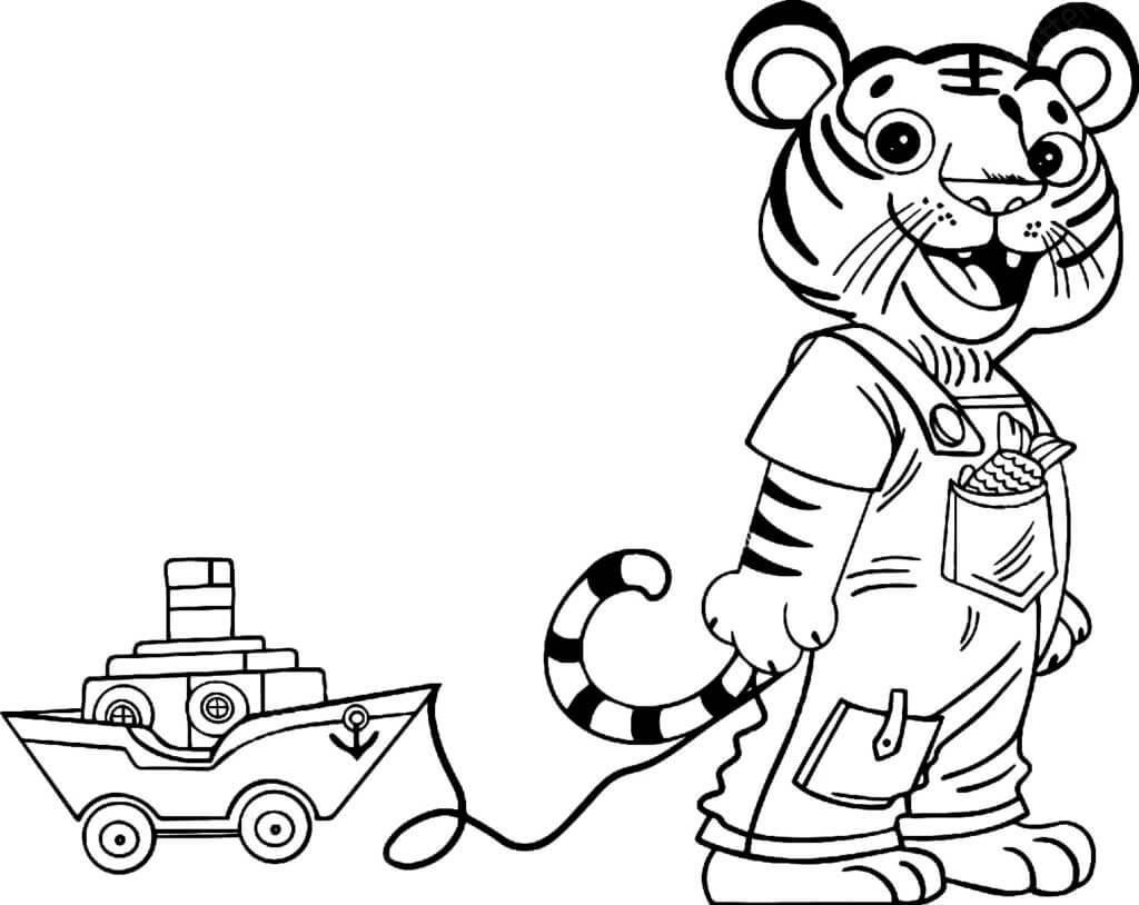 Desenho de Tigre para imprimir