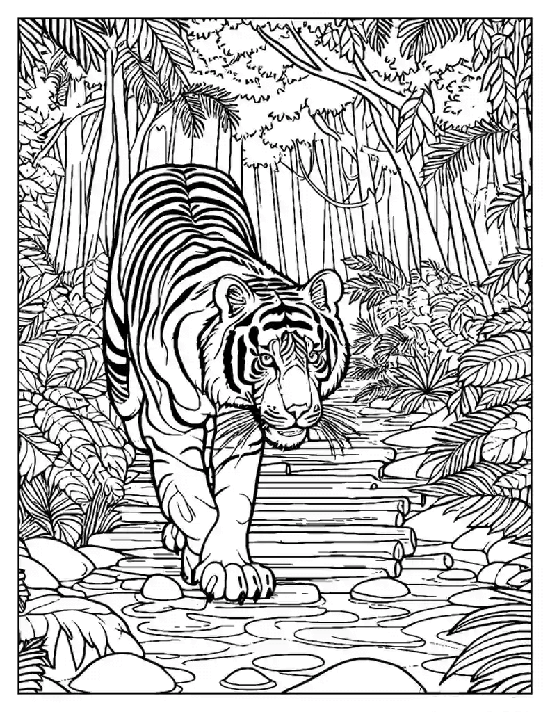 Desenho de Tigre para imprimir