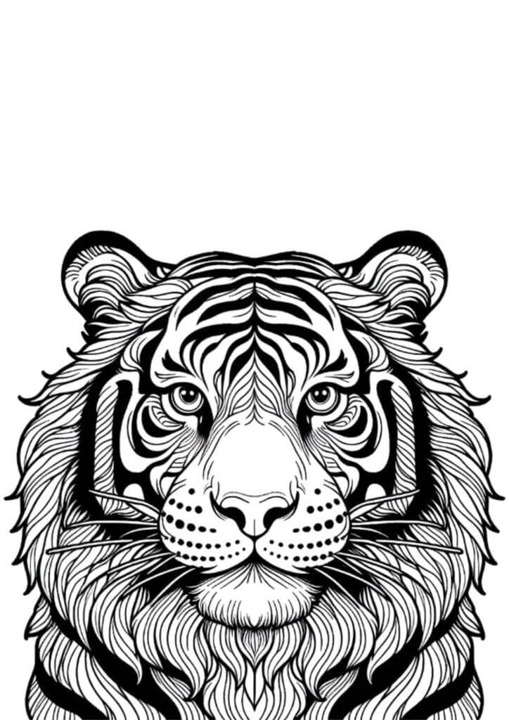 Desenho de Tigre para imprimir