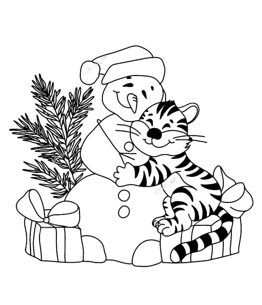 Desenho de Tigre para imprimir