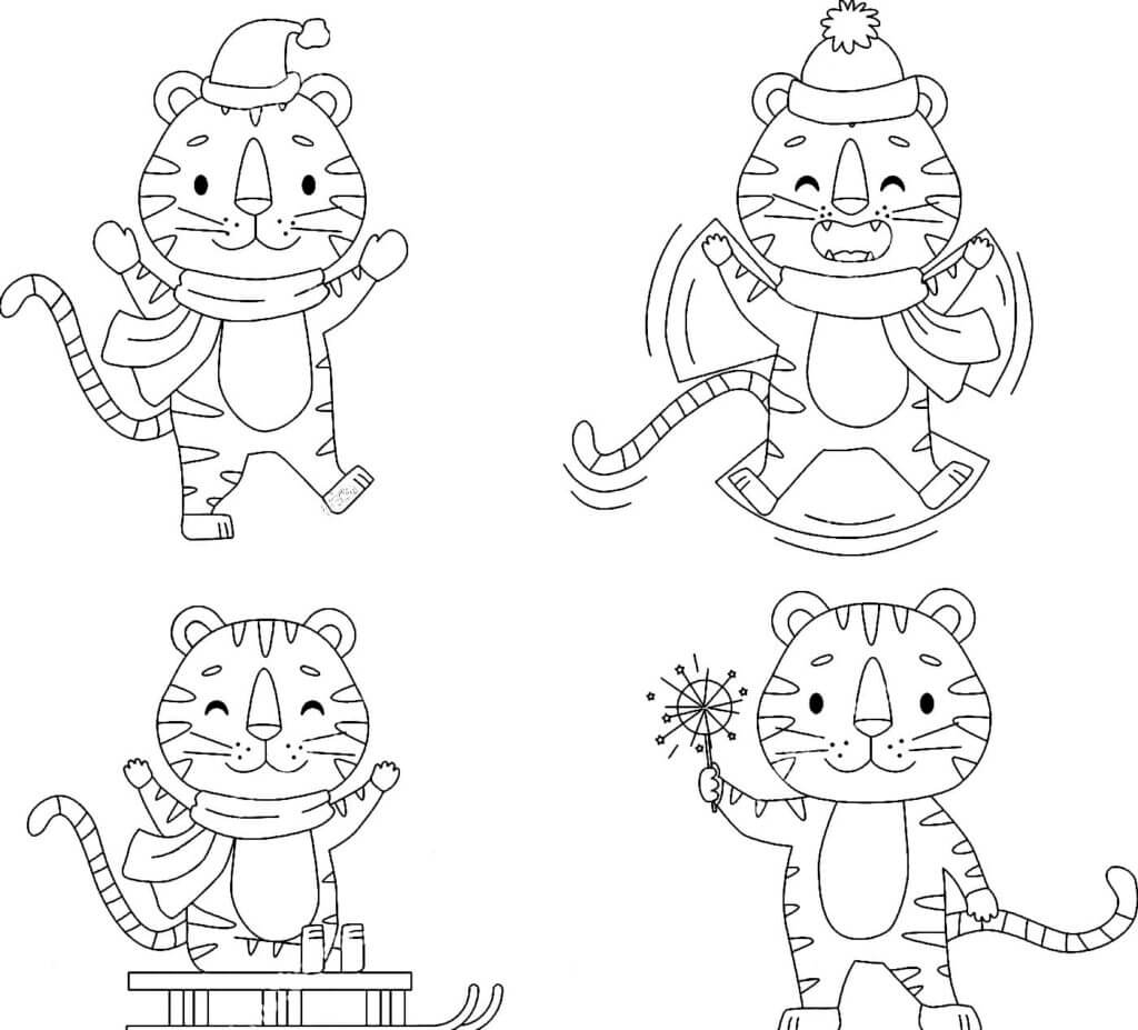 Desenho de Tigre para imprimir