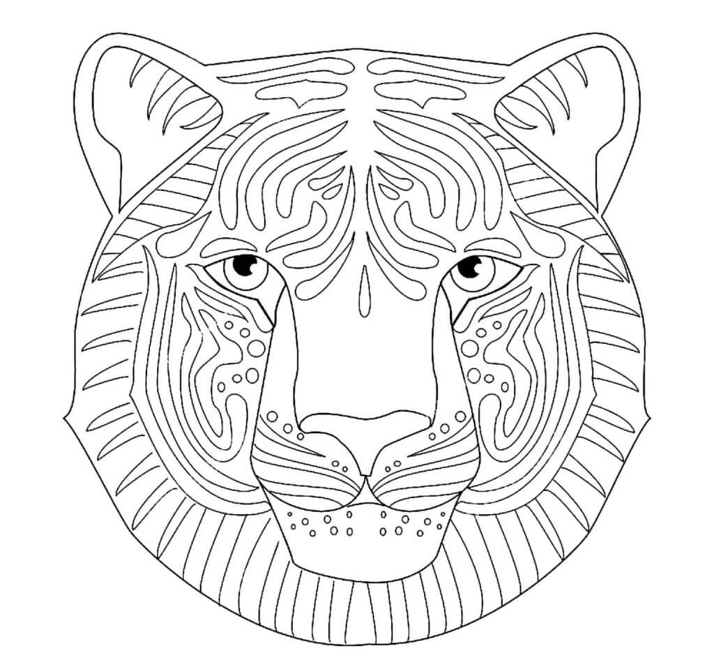 Desenho de Tigre para imprimir