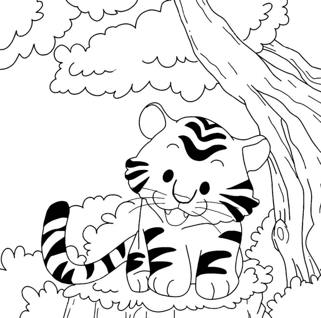Desenho de Tigre para imprimir