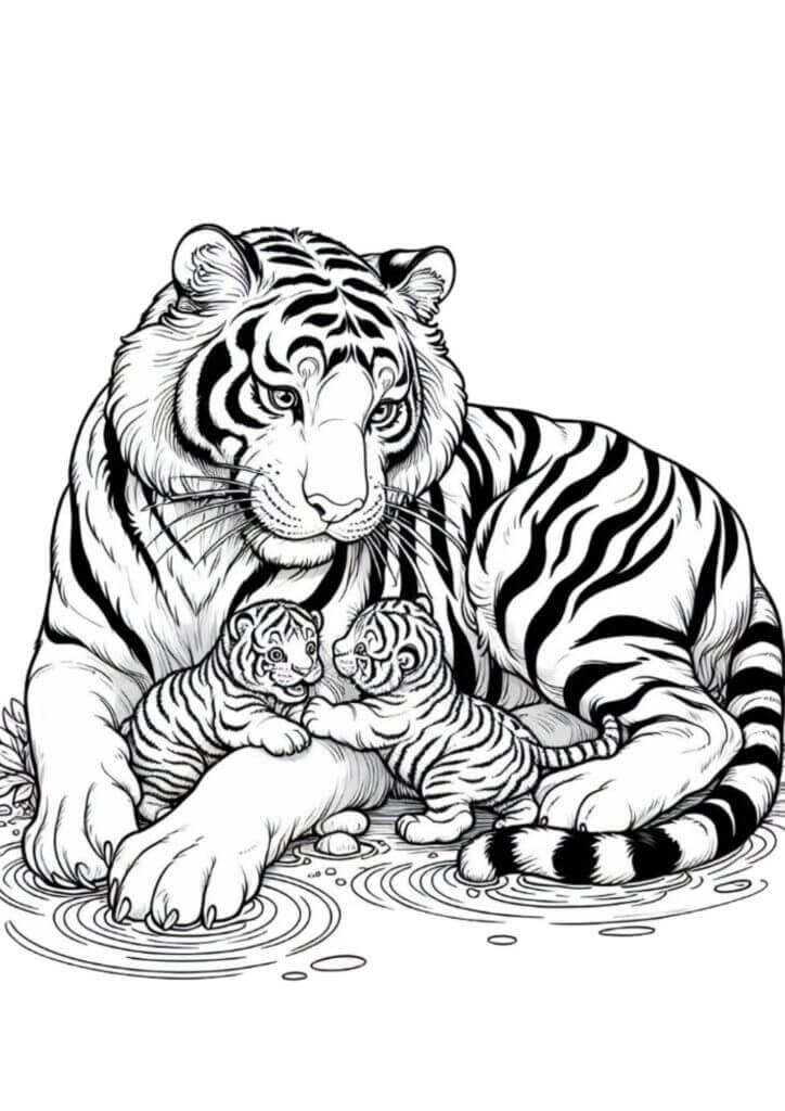 Desenho de Tigre para imprimir