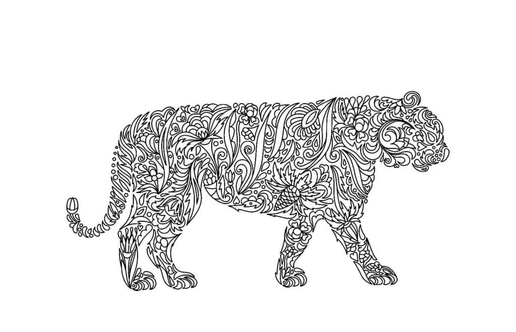 Desenho de Tigre para imprimir