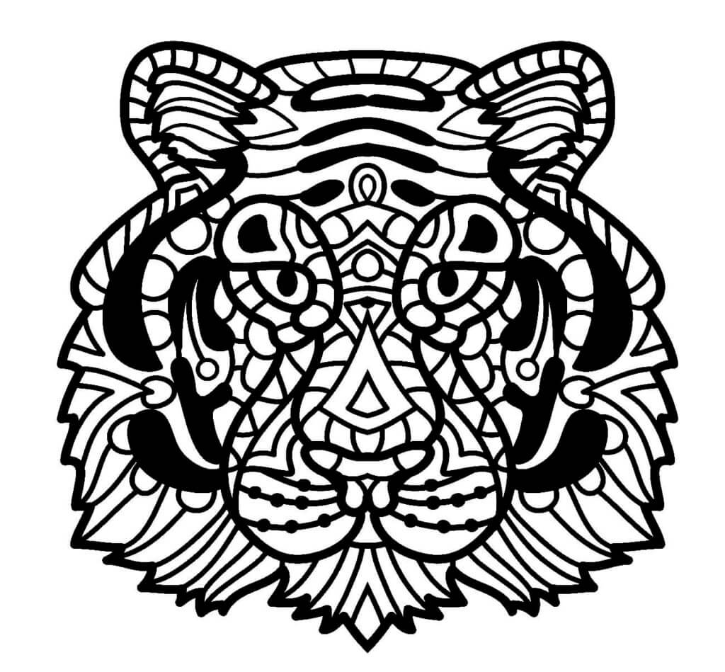 Desenho de Tigre para imprimir