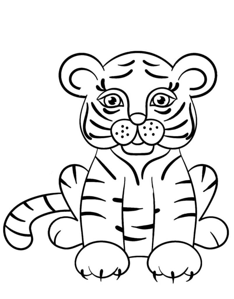 Desenho de Tigre para imprimir