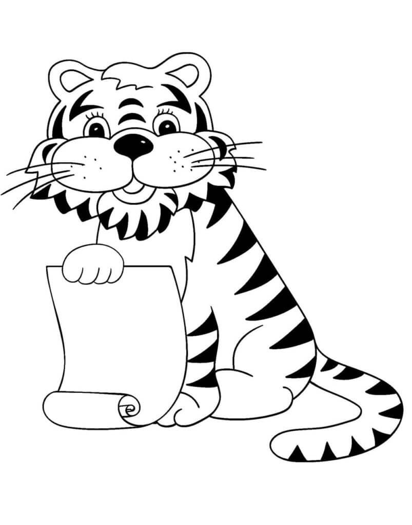Desenho de Tigre para imprimir