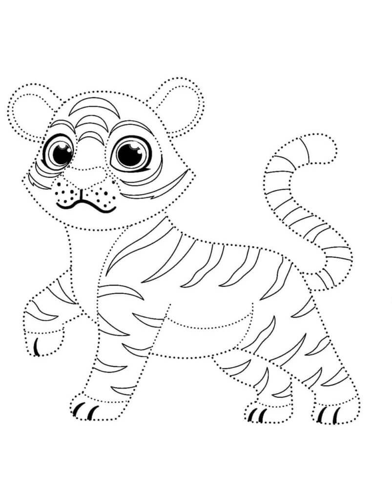 Desenho de Tigre para imprimir