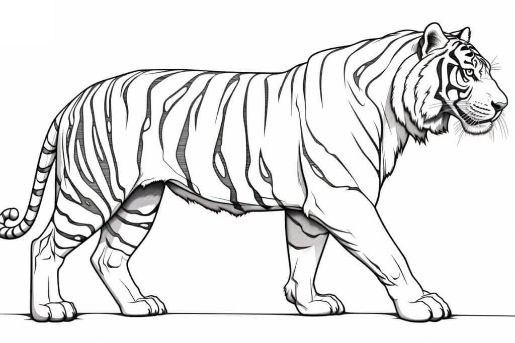 Desenho de Tigre para imprimir